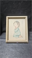 Framed Praying Child Picture