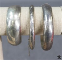 Sterling Bracelets / 3 Pc