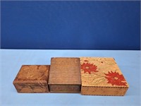 Three Wooden Art Boxes