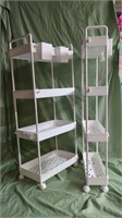 2 pack. 4 tier Storage Kitchen Carts, Shelving