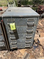 Metal Cabinet & Contents