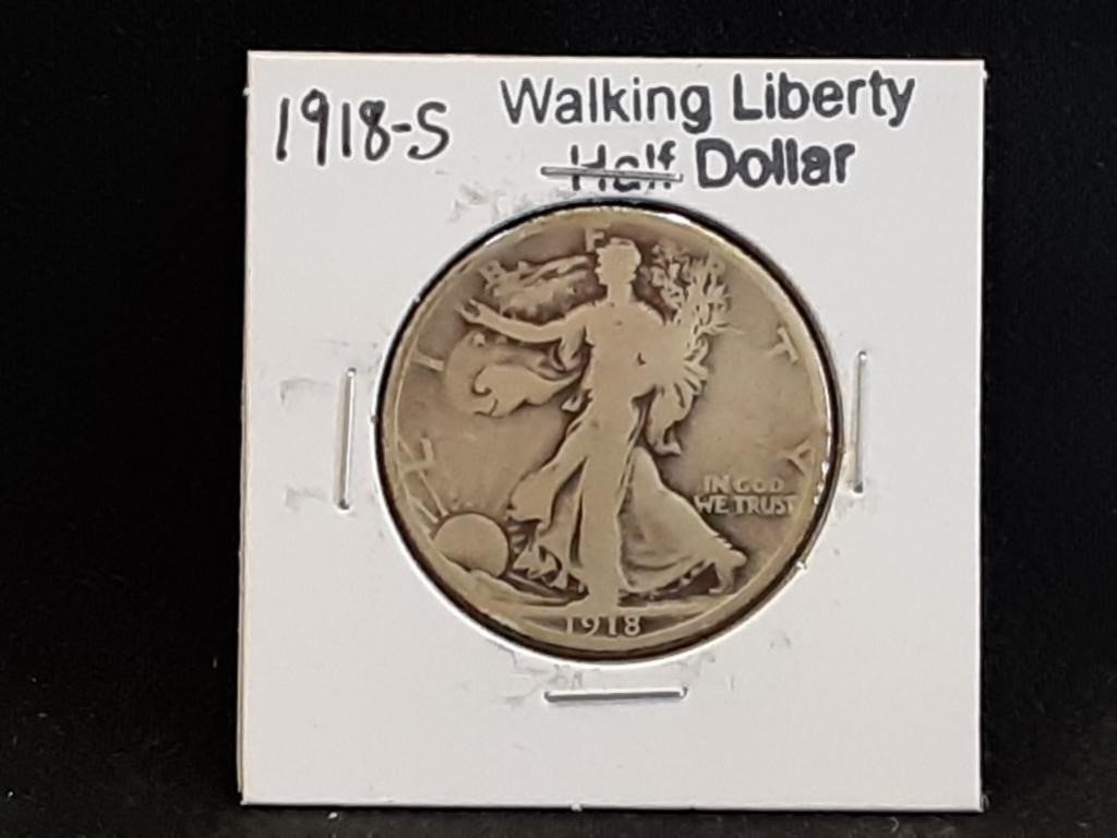 1918S Walking Liberty Half Dollar