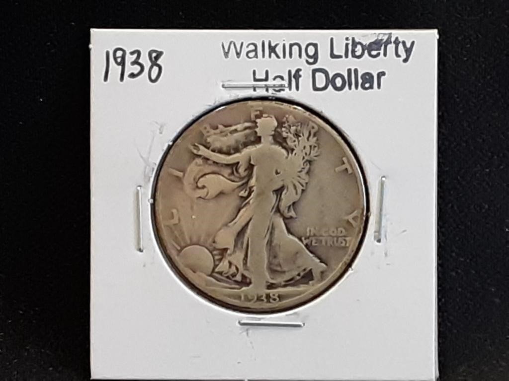 1938 Walking Liberty Half Dollar