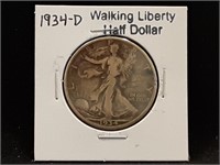 1934D Walking Liberty Half Dollar