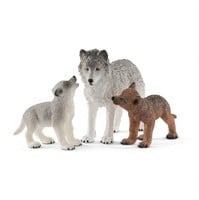 Schleich Wild Life 3pc. Mother Wolf and Baby Wolf