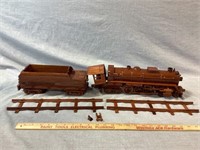 Decorative wood train