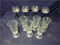 DESSERT DISHES AND MARGARITA GLASSES
