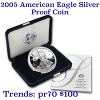 2005-w 1 oz .999 fine Proof Silver American Eagle