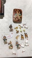 Small animals and ornaments