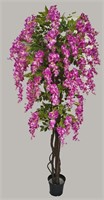 AMERIQUE Purple Gorgeous 5' Silk Wisteria Tree