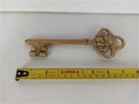 Rare Vintage Brass Mayan Design Key
