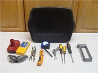 A few Tools in Black Tray