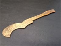 Ceremonial Ivory / Bone Bill Hook Knife Ornate
