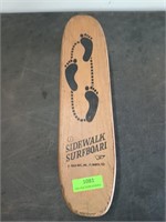 Vintage sidewalk surfboard