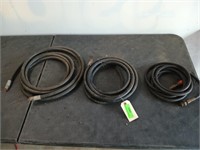 Assorted 3/8 hydraulic hoses new and one 15 ft