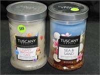 2 TUSCANY 2 WICK CANDLES
