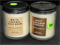 2 BATH & BODY SINGLE WICK CANDLES