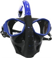 *Full Face Adult Snorkeling Mask, Blue Black *