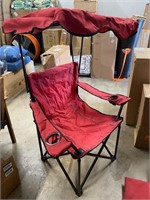 Unmanifested Red foldable chair w canopy