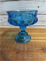 VINTAGE INDIANA GLASS KING'S CROWN BLUE