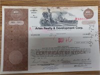 Arlen realty and development Corp stock