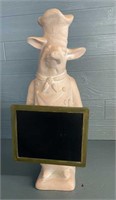 2 Ft Tall Pig Chef W/ Chalkboard Sign