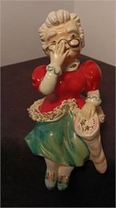 Lefton China Vintage Mrs. Claus Mantel Figurine!