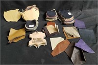 Group of leather swatches