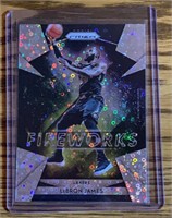 Rare LeBron James Prizm " Fireworks “ Card