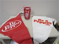 DR PEPPER GLASS & PENNANT BANNER