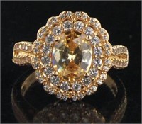Stunning Morganite & White Topaz Designer Ring
