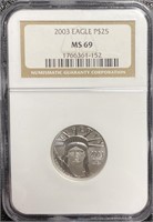 2003 MS69 Platinum $25 American Eagle
