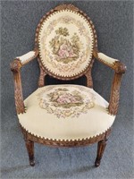 King Louis XVI Style Accent Chair