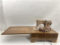 Vintage Singer Sewing Machine & Portable Cabinet