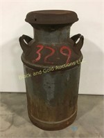 26" tall vintage milk can