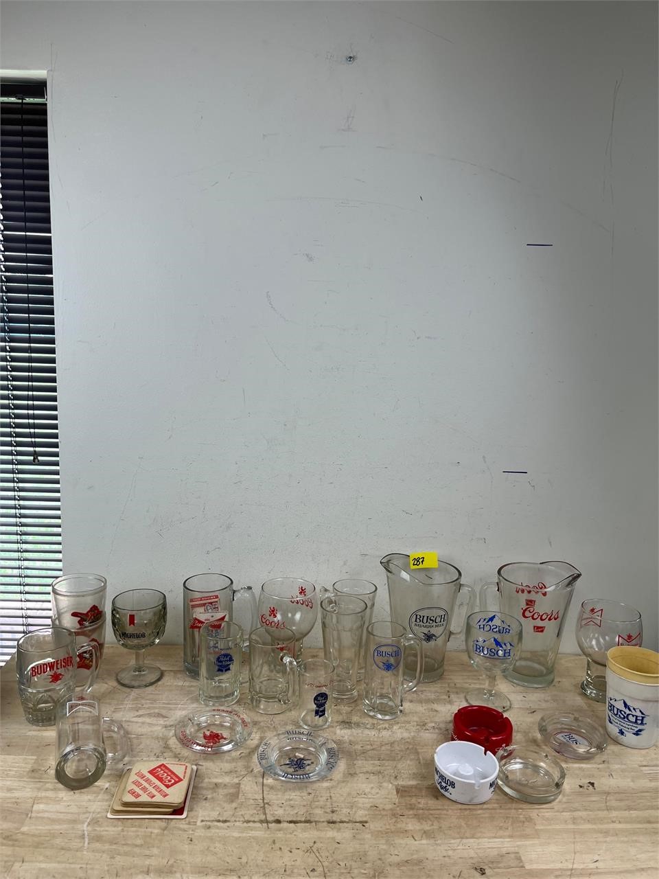 Busch, Budweiser and Coors Glassware