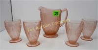 Lemonade Set - Pink Depression Glass