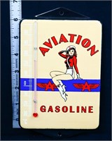 Retro porcelain Avation Gas adv thermometer