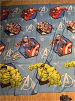 Marvel shower curtain and hooks