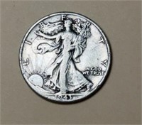 1943 D SILVER WALKING LIBERTY 1/2 DOLLAR COIN