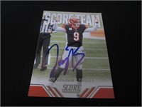 Joe Burrow signed football card COA