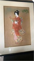 Vintage Japanese Painting on Paper