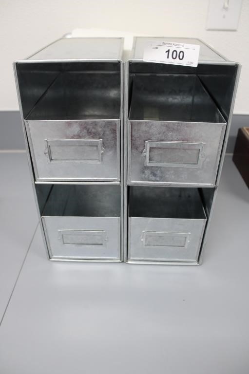 Decorative metal drawers