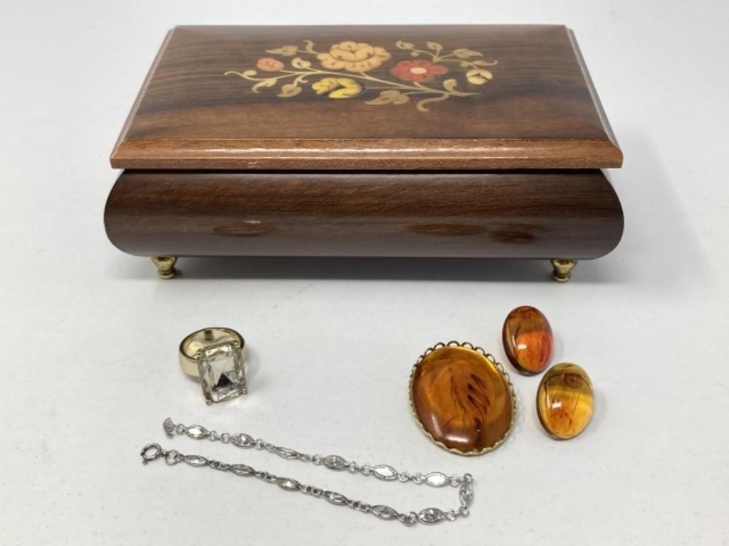 Italian Music Box, Sterling Bracelet and More