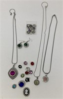 Interchangeable Snap On Necklaces and Earrings