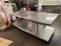 Large Stainless Steel Rolling Metal Table