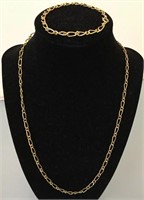 VINTAGE SIGNED KOREA NECKLACE & BRACELET SET