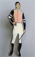 VINTAGE PIN HORSE RIDER EQUESTRIAN / MAN COSTUME