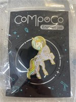 Unicorn Astronaut pin