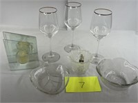 MISC GLASS LOT; MIKASA & MORE